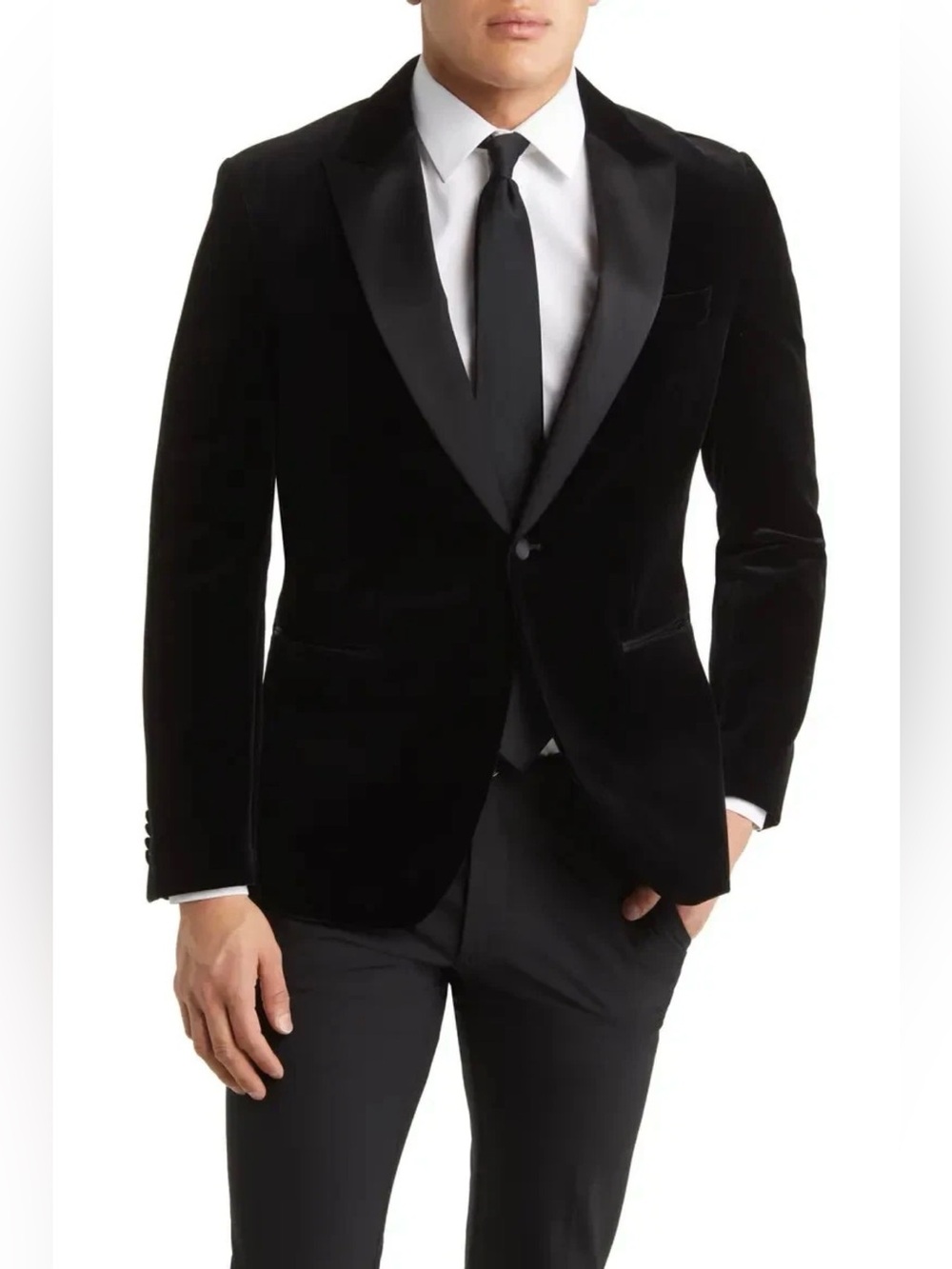 BOSS Hutson Cotton Velvet Dinner Jacket